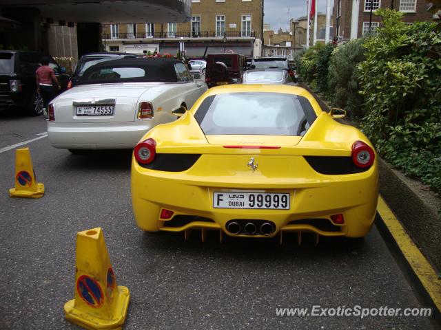Ferrari 458 Italia spotted in London, United Kingdom
