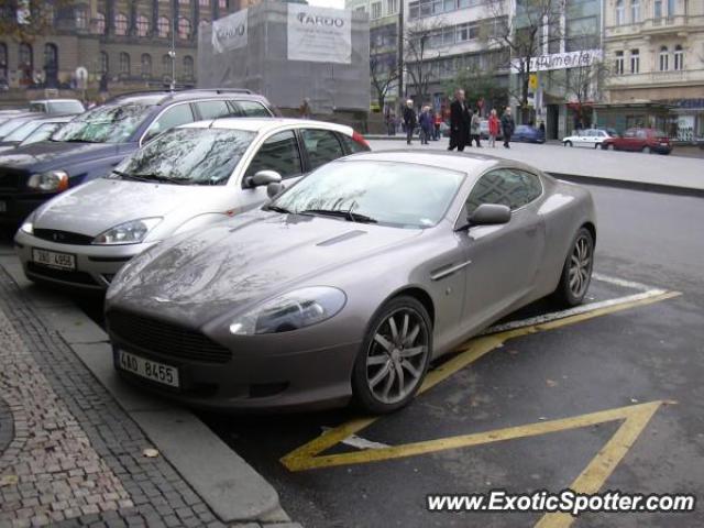 Aston Martin DB9 spotted in Prague, Czech Republic
