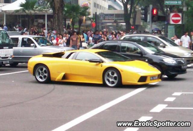 Lamborghini Murcielago spotted in Orchard Road, Singapore