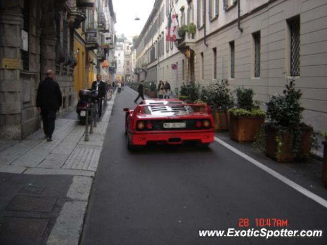 Ferrari F40 spotted in Milan, Italy
