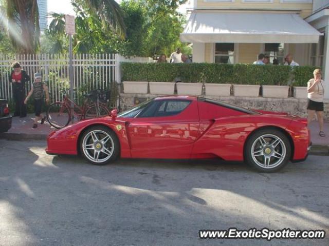 Ferrari Enzo spotted in Miami Beach, Florida
