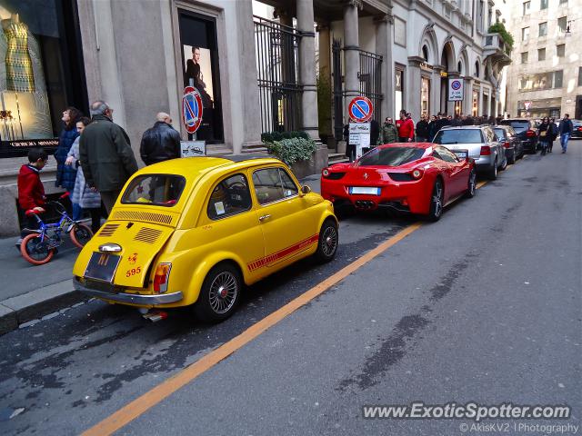 Ferrari 458 Italia spotted in Milan, Italy