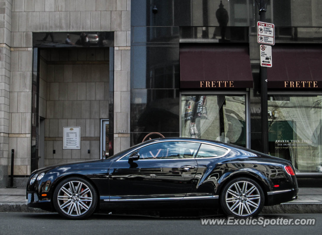 Bentley Continental spotted in Boston, Massachusetts