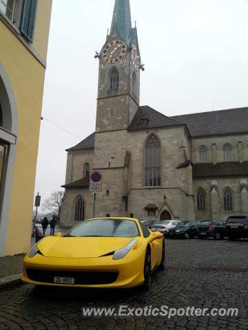 Ferrari 458 Italia spotted in Zurich, Switzerland
