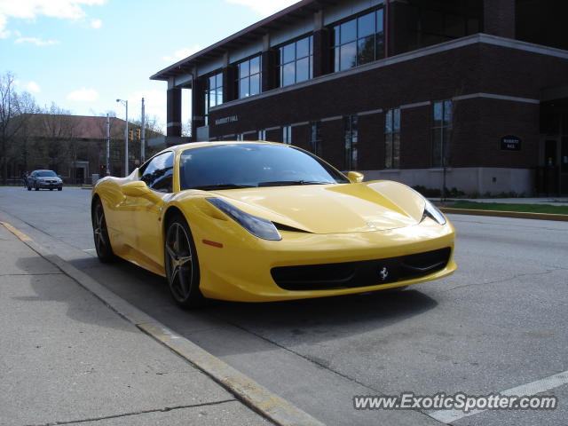 Ferrari 458 Italia spotted in West Lafayette, Indiana