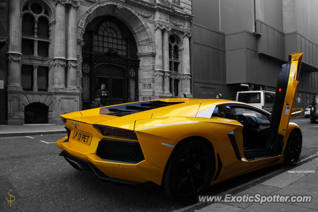 Lamborghini Aventador spotted in London, United Kingdom
