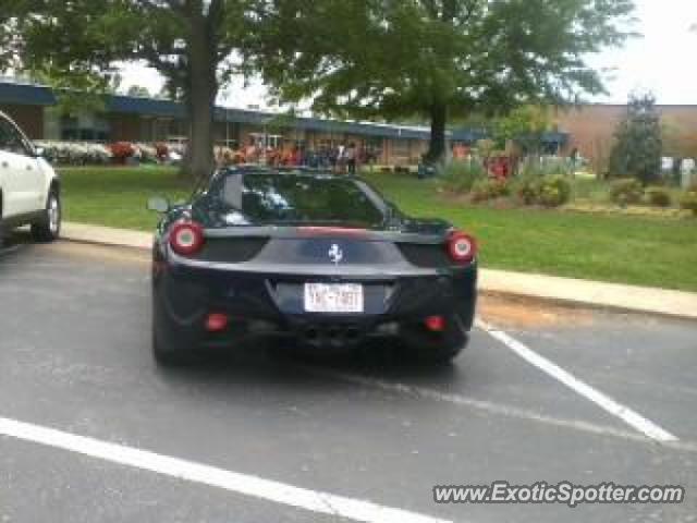 Ferrari 458 Italia spotted in Henderson, North Carolina