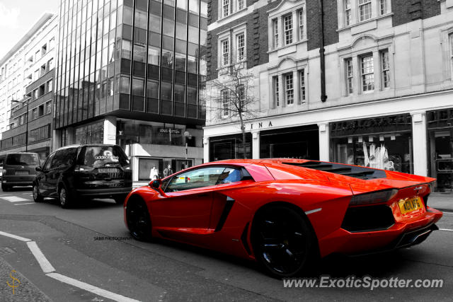 Lamborghini Aventador spotted in London, United Kingdom