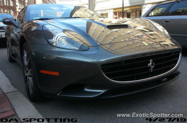 Ferrari California spotted in Boston, Massachusetts