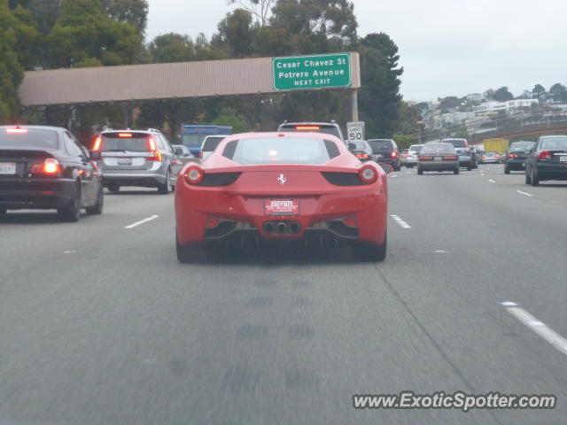 Ferrari 458 Italia spotted in San Francisco, California