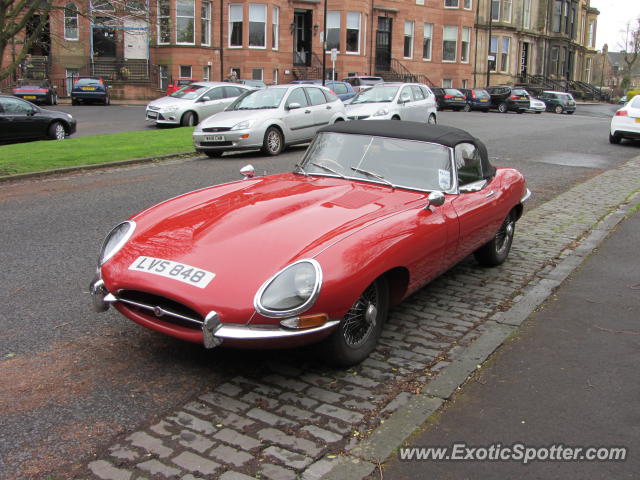 Jaguar E-Type spotted in Glasgow, United Kingdom