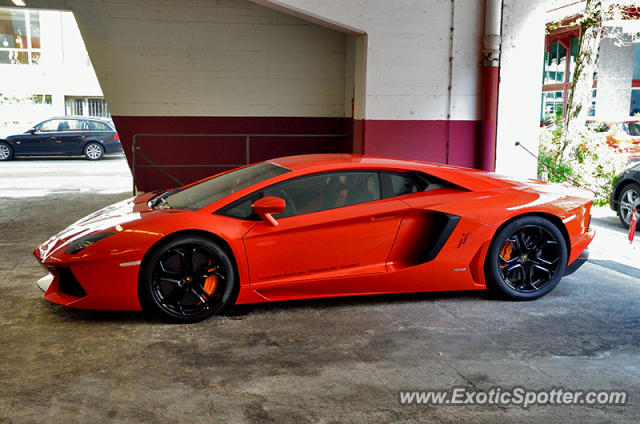 Lamborghini Aventador spotted in Düsseldorf, Germany