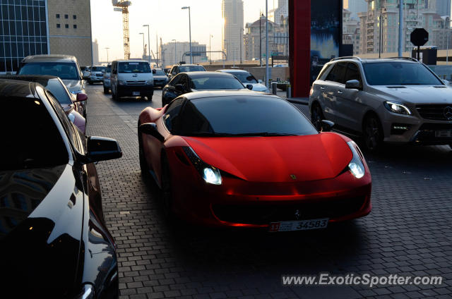 Ferrari 458 Italia spotted in Dubai, United Arab Emirates