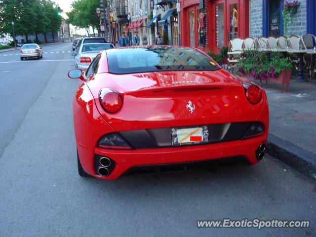 Ferrari California spotted in Old Quebec, Canada