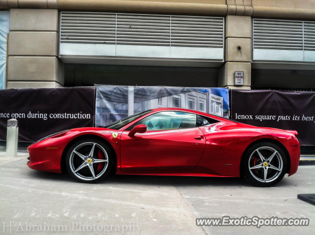 Ferrari 458 Italia spotted in Buckhead, Georgia