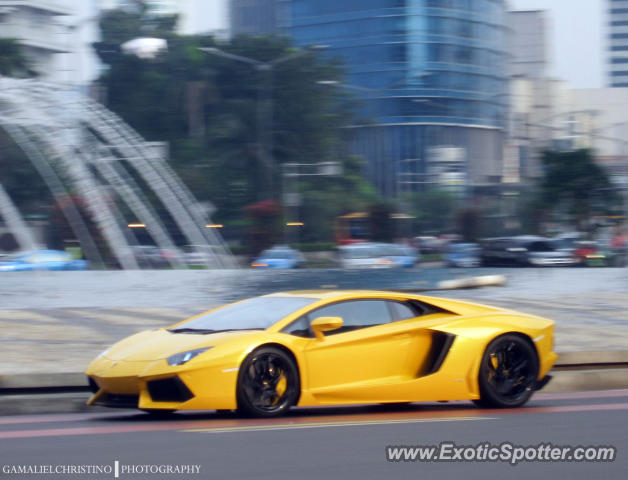 Lamborghini Aventador spotted in Jakarta, Indonesia