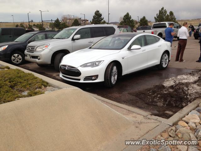 Tesla Model S spotted in Castle rock, Colorado