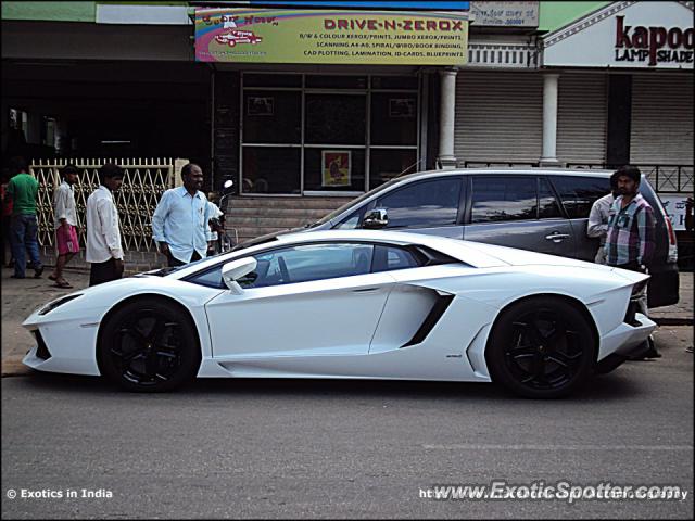 Lamborghini Aventador spotted in Bangalore, India