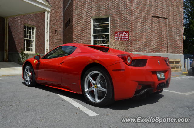 Ferrari 458 Italia spotted in Saratoga, New York