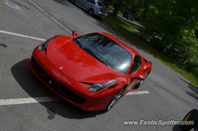 Ferrari 458 Italia spotted in Saratoga, New York