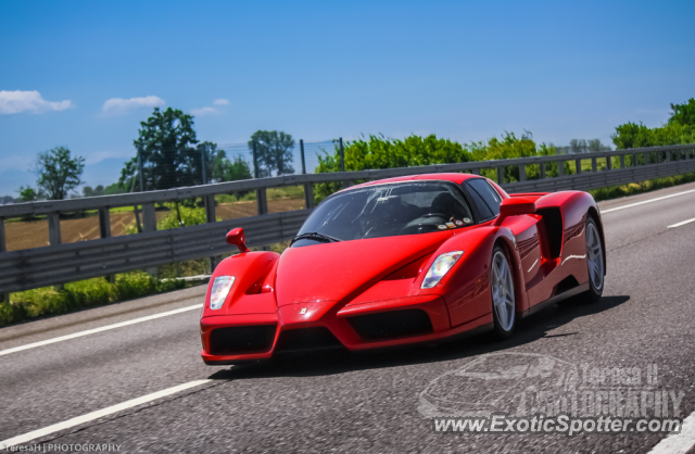 Ferrari Enzo spotted in A6, Italy