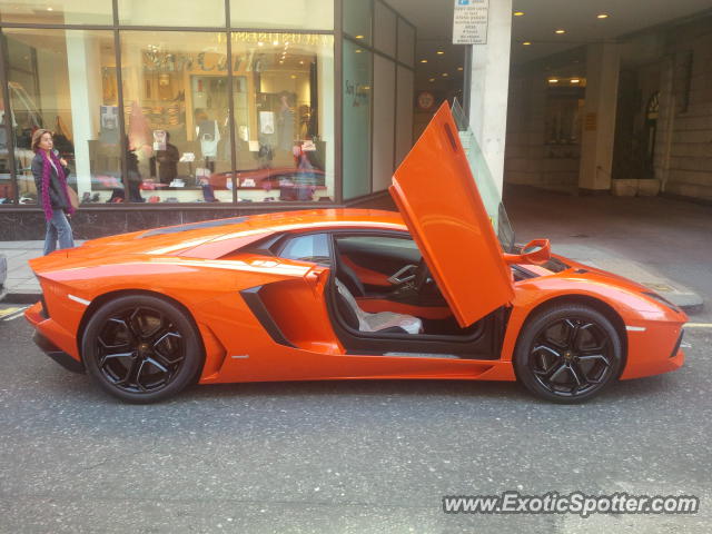 Lamborghini Aventador spotted in London, United Kingdom