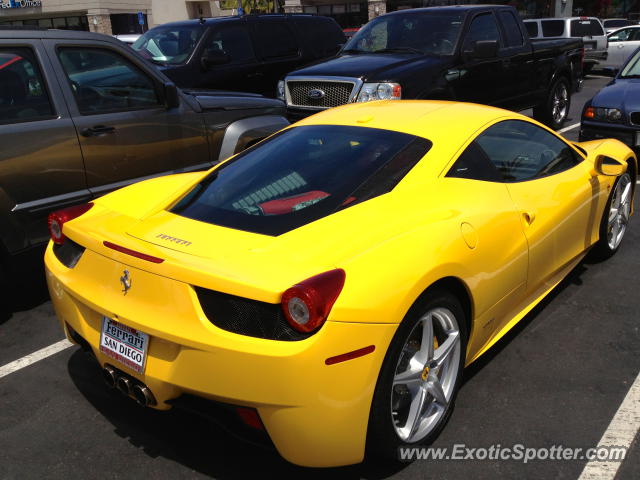 Ferrari 458 Italia spotted in La Jolla, California