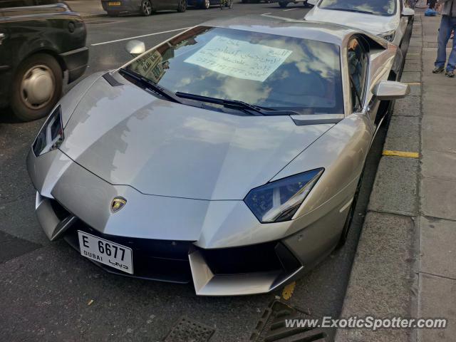 Lamborghini Aventador spotted in London, United Kingdom