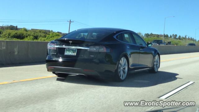 Tesla Model S spotted in Castle pines, Colorado