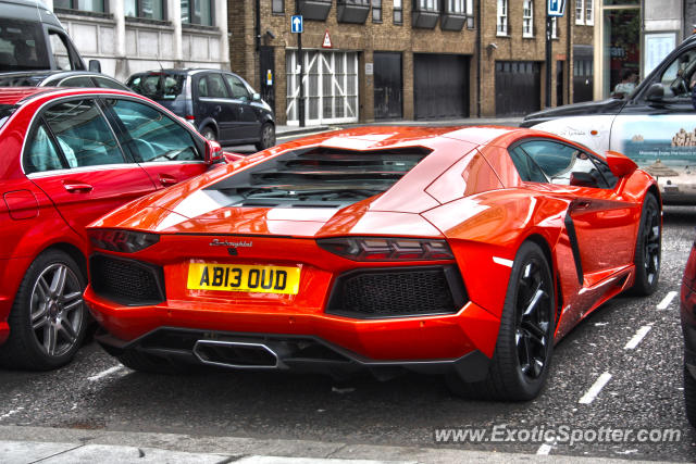 Lamborghini Aventador spotted in London, United Kingdom