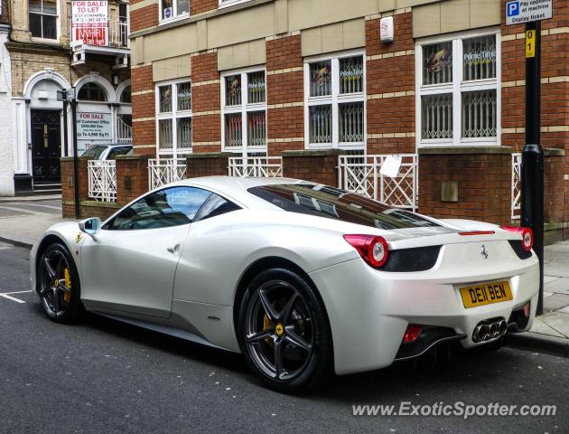 Ferrari 458 Italia spotted in Manchester, United Kingdom
