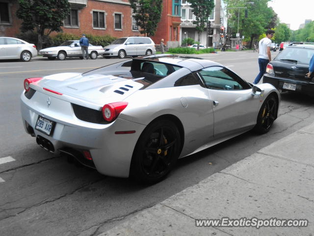 Ferrari 458 Italia spotted in Montreal, Canada
