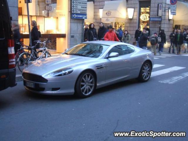 Aston Martin DB9 spotted in Milano, Italy