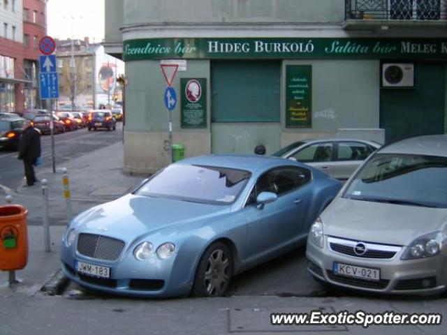 Bentley Continental spotted in Budapest, Hungary