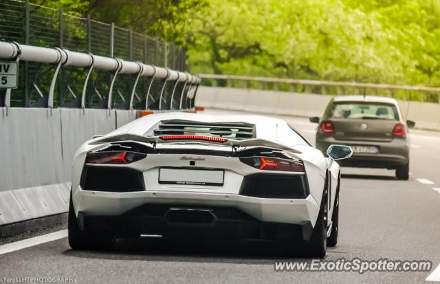 Lamborghini Aventador spotted in Highway, Italy