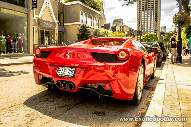 Ferrari 458 Italia spotted in Toronto, Canada