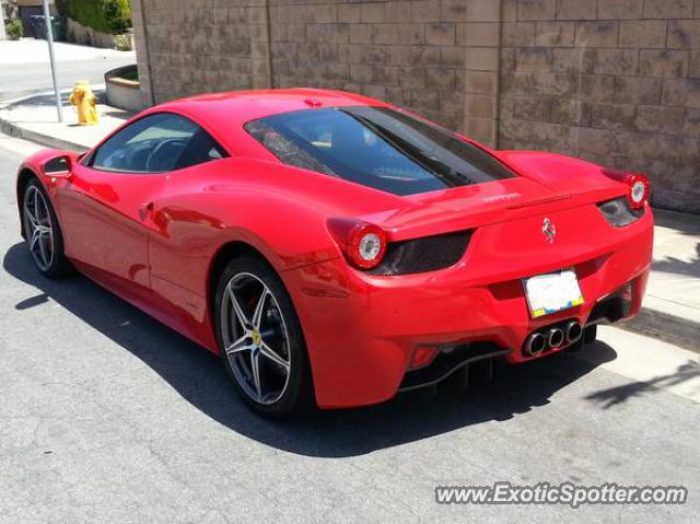 Ferrari 458 Italia spotted in Orange county, California