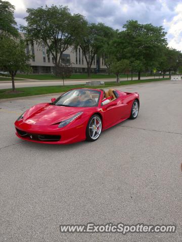 Ferrari 458 Italia spotted in Skokie, Illinois