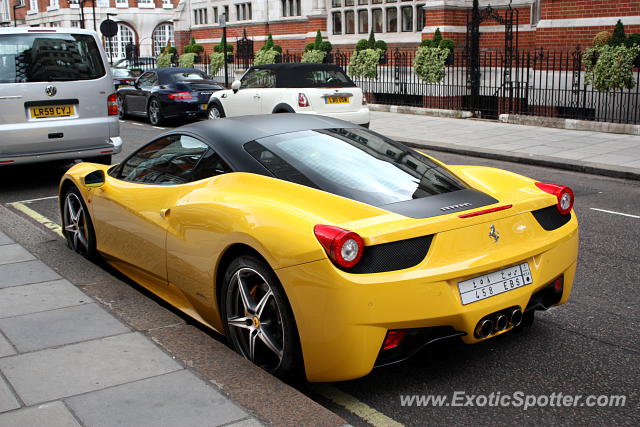 Ferrari 458 Italia spotted in London, United Kingdom