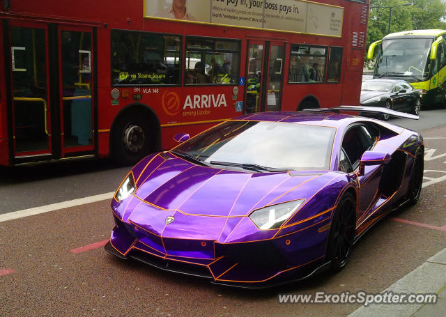 Lamborghini Aventador spotted in London, United Kingdom