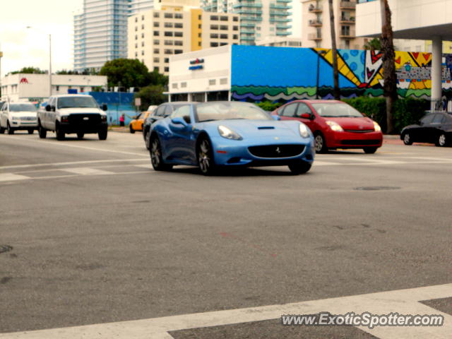Ferrari California spotted in Miami Beach, Florida