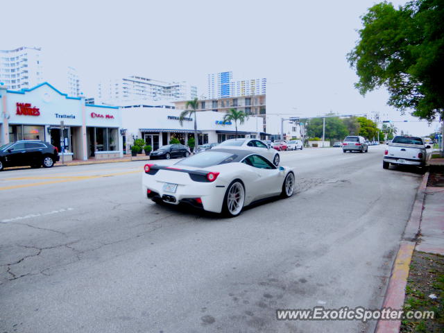 Ferrari 458 Italia spotted in Miami Beach, Florida