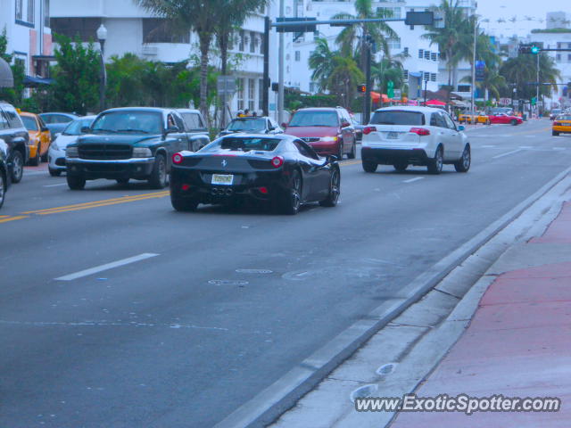 Ferrari 458 Italia spotted in Miami Beach, Florida
