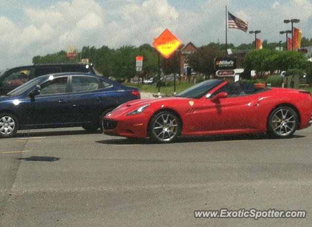Ferrari California spotted in Westfield, Indiana
