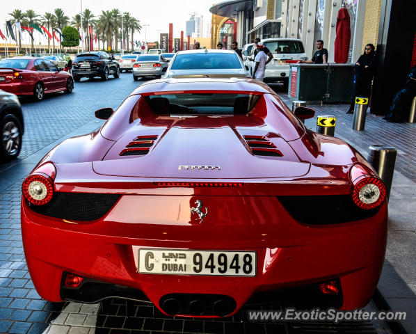 Ferrari 458 Italia spotted in Dubai, United Arab Emirates