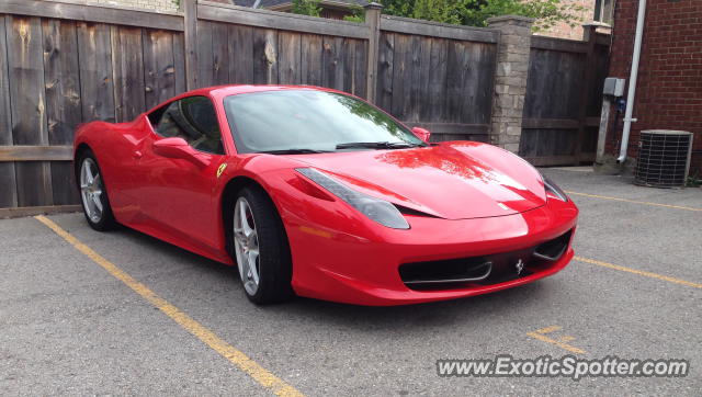 Ferrari 458 Italia spotted in London Ontario, Canada