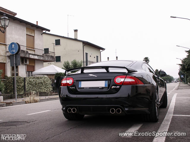 Jaguar XKR-S spotted in Padova, Italy