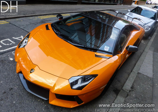 Lamborghini Aventador spotted in Manchester, United Kingdom