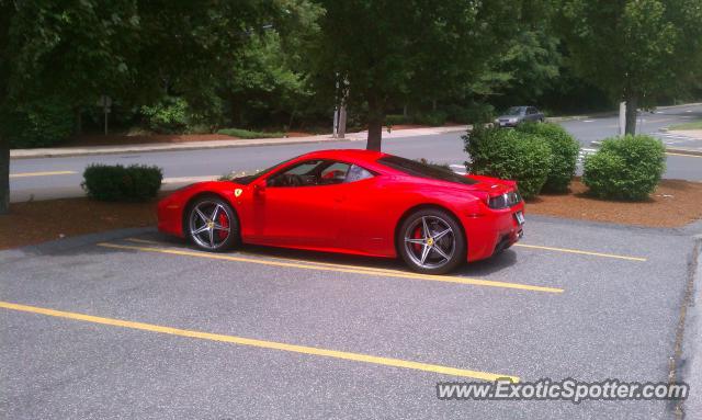 Ferrari 458 Italia spotted in Waltham, Massachusetts