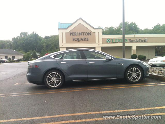 Tesla Model S spotted in Perinton, New York